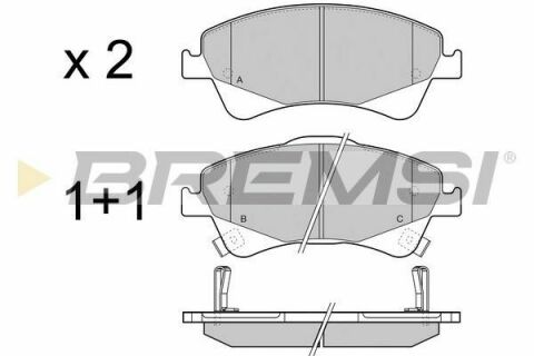 Тормозные колодки пер. Toyota Avensis 08-(bosch) (150,8x62,5x19,5)