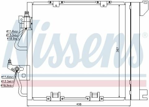 Конденсер OP ASTRA H(04-)1.3 CDTi(+)[OE 1850 099]