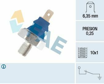 Датчик тиску оливи VW Caddy 95-04/ LT -06/T4 90-03 (0.25 bar) (М10х1.0) (синій)