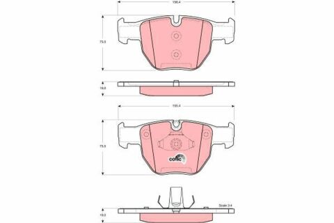 GDB1526  TRW - Гальмівні колодки до дисків