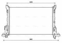 Радиатор охлаждения RENAULT/OPEL (выр-во AVA)