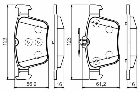 Колодки тормозные (задние) Skoda Kodiaq/SuperB/VW Touran/Passat B8 14-/Golf/Seat/Audi A3 12-/Q3 18-