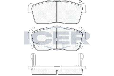 Колодки гальмівні (передні) Chevrolet Cruze 00-08/Subaru Justy 07-/Suzuki Ignis 00-/Nissan Pixo 09-