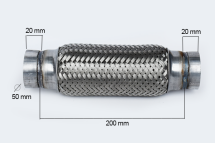 Гофра глушника 50*200 мм