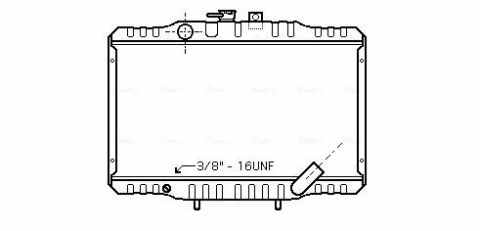 HYUNDAI Радиатор охлаждения двигатель. H 100 2,5 D 93- (400x598x32)