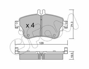 Колодки гальмові передні A-class W176,B-class W242,246 11- MB