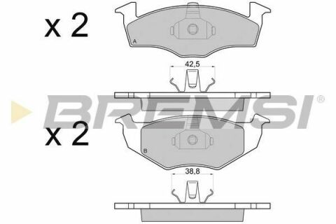 Тормозные колодки пер. Caddy II/Golf III/Fabia 91-14 (ATE)