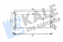 KALE FIAT Радиатор кондиционера Linea 1.3/1.6D 07-