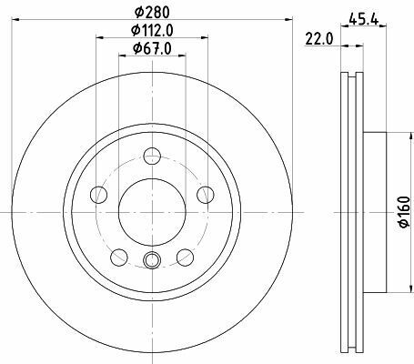 Диск тормозной передний BMW 2/F45 MINI