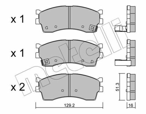 Колодки гальмівні (передні) Kia Rio 00-05/Cerato 01-04/Carens 00-/Clarus 96-