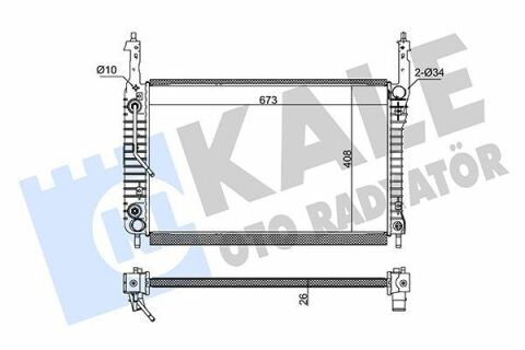 KALE OPEL Радиатор охлаждения Antara,Chevrolet Captiva 2.0CDTI