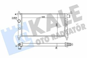 KALE OPEL Радіатор охолодження Corsa B, Combo 1.2/1.4