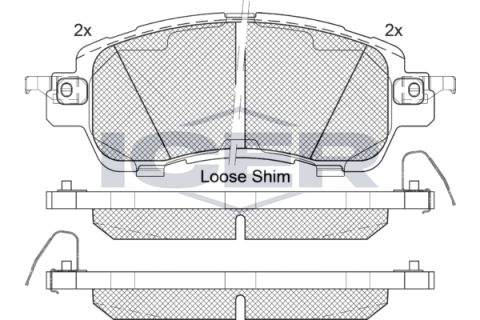 Колодки гальмівні (передні) Mazda 2 14-/Nissan Sunny/Toyota Yaris 11-