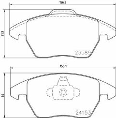 Тормозні колодки передні Citroën C4 Grand Picasso 2006–, Peugeot 207, 307, 308