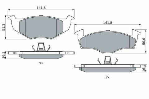 Колодки гальмівні (передні) Seat Arosa 97-04/Skoda Fabia 99-14/Roomster 07-15/VW Polo 94-09