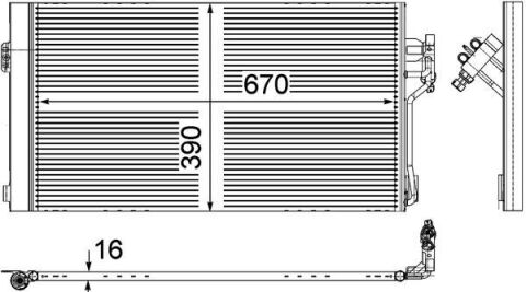 Радiатор кондицiонера MERCEDES-BENZ VITO / MIXTO Van (W639)