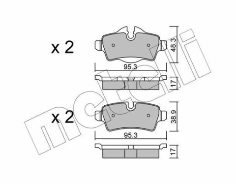 Тормозные колодки (задние) Mini (R56)/Roadster (R59)/Clubman (R55) 06-06