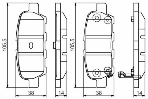 Комплект колодок тормозных (дисковых) (задних) Nissan Juke/Leaf/Cube 10-/Murano/Teana 08-14/X-Trail/Tiida/Pulsar 13-