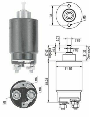 Реле стартера втягуюче Ford Transit 86-00 (AME0264)