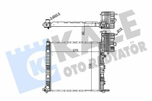 KALE DB Радіатор охолодження Vito 2.0/2.3 97-