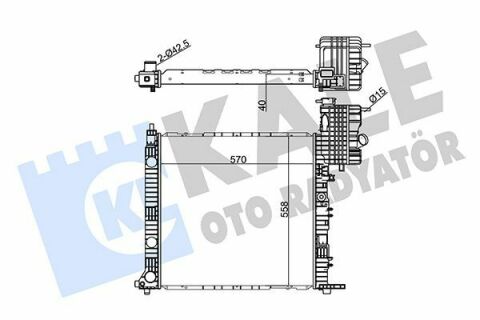 KALE DB Радіатор охолодження Vito 2.0/2.3 97-