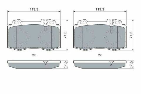 Колодки тормозные (передние) MB C-class (W203)/E-class (W211)/S-class (W220) 00-09