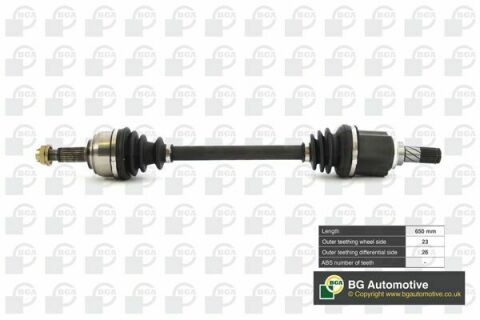 Піввісь Nissan Micra/Note 1.2-1.6 02-14 (23/26) 650mm Л.