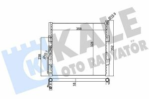 KALE HONDA Радиатор кондиционера Civic V,VI,CRX III 91-