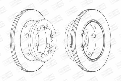 Диск гальмівний задній (вентил.) Sprinter 95-06 VW LT 96- (285*22) MB