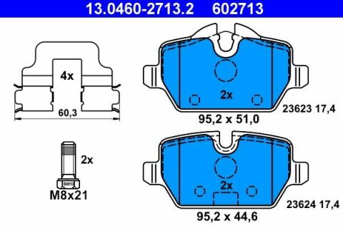 Колодки гальмівні (задні) BMW 1 (E81/E87)/3 (E90/E92) 04-13 (Trw)