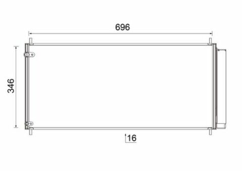Радіатор кондиціонера Toyota Auris/Corolla 2.0/2.2D 05-14
