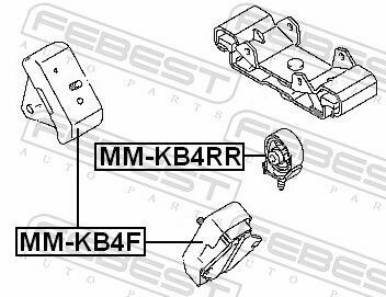 Подушка двигателя (передняя) Pajero Sport/L200 05-