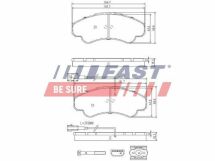 Колодки тормозные передние  дисковые FIAT Ducato 02-06, Ducato 94-02; PEUGEOT Boxer 02-06, Boxer 94-02; CITROEN Jumper 02-06, Jumper 94-02
