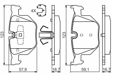 Колодки тормозные (задние) BMW 3 (E90/E91/E92/E93) 04-13/X1 (E84) 09-15 Колодки тормозные (задние) BMW 3 (E90/E91/E92/E93) 04-13/X1 (E84) 09-15
