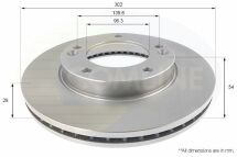 ADC2418V Comline - Диск гальмівний вентильований з покриттям