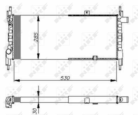 Радіатор охолодження Opel Kadett E 1.2-1.6 -94 -AC