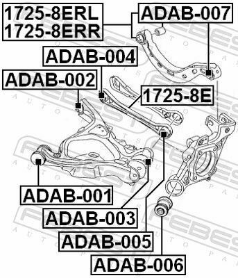 Сайлентблок важеля (зад./знизу) Audi A4/A6 01-08