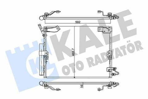 KALE TOYOTA Радіатор кондиціонера Land Cruiser 100 98-02