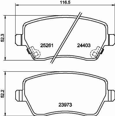 Тормозные колодки пер. Nissan Micra 10-/Note 13- (TRW) Тормозные колодки пер. Nissan Micra 10-/Note 13- (TRW)