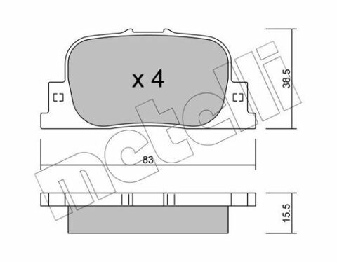 Колодки тормозные (задние) VW Touareg 02-10