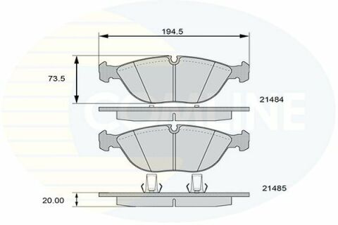 CBP01003 Comline - Гальмівні колодки до дисків