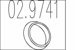 Монтажне кільце вихлопної системи (D (внутр.) - 42,5 мм; D (наружн.) - 58,5; Висота - 15 мм)
