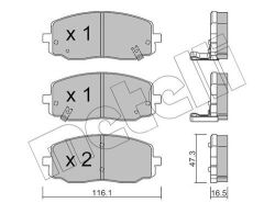 Колодки гальмівні (передні) Hyundai i10 08-17/Kia Picanto 04- Колодки гальмівні (передні) Hyundai i10 08-17/Kia Picanto 04-