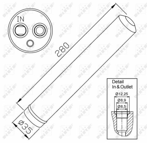 Осушувач кондиціонера Mazda 3 08-14/6 02-13/CX-7 07-13