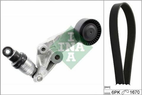 Комплект ременя генератора Toyota Corolla 1.4/1.6VVT- i 00-08 (6PK1693)