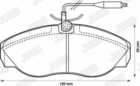 JURID FIAT Колодки гальмівні передні DUCATO B 2.0,2.5D,TD 94-