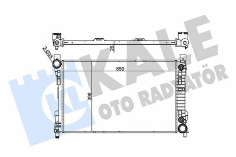 KALE DB Радіатор охолодження W203 1.8/5.5 00-