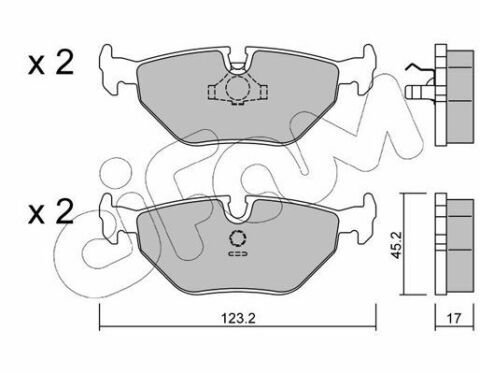 Тормозные колодки задние E36 318I-328I 94-,E34/32 BMW