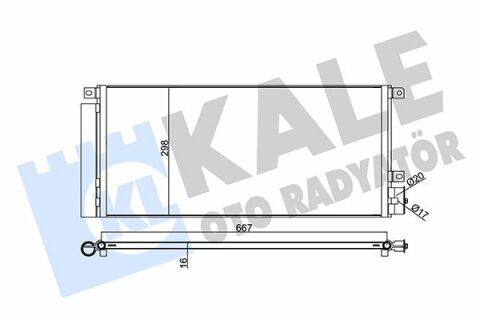 KALE OPEL Радіатор кондиціонера Mokka, Chevrolet Tracker