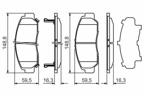 Колодки тормозные (передние) Honda Accord/Civic 00- (Sumitomo)